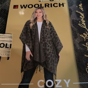 Great Gift! NWT Women's Woolrich  Blanket Wrap Leopard Print One-Size Retail $60